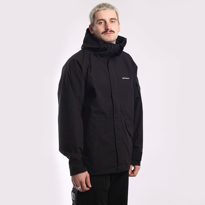 мужская черная куртка Carhartt WIP Prospector Jacket I031356-black/white - цена, описание, фото 3